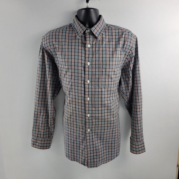 Pendleton‎ Bridgeport long sleeve button down shirt mens plaid blue L 3105 - Picture 1 of 10
